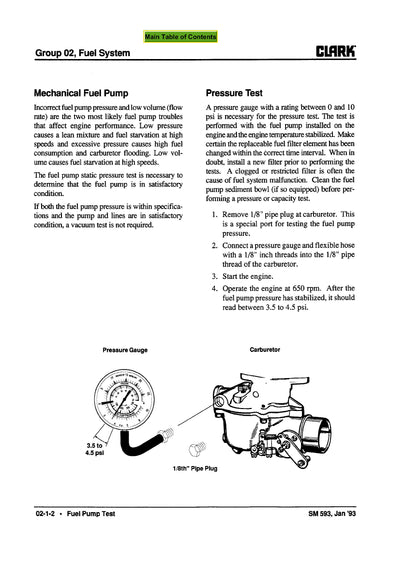 Clark GPX 35-50E (SM-606) Forklift Service Repair Manual - PDF Download