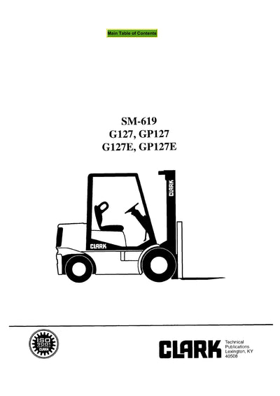 Clark GCS12-15-17S (SM-619) Forklift Service Repair Manual - PDF Download