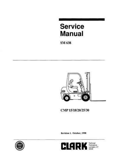 Clark CMP15-30 (SM-638) Forklift Service Repair Manual - PDF Download