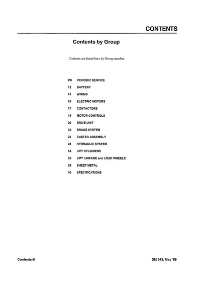 Clark PWD HWD 25-36 (SM-643) Forklift Service Repair Manual - PDF Download