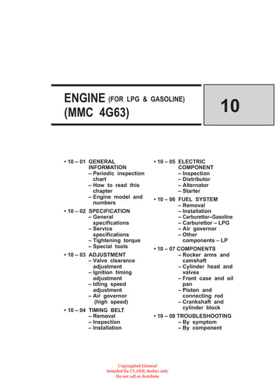 Clark CPM CMC 15-20 (SM-687) Forklift Service Repair Manual - PDF Download