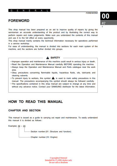 Clark CMP 20-30 (SM-688) Forklift Service Repair Manual - PDF Download
