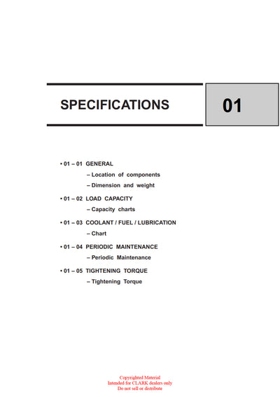 Clark CMP 20-30 (SM-688) Forklift Service Repair Manual - PDF Download