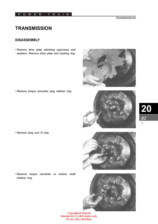 Clark CMP 50-75 (SM-690) Forklift Service Repair Manual - PDF Download