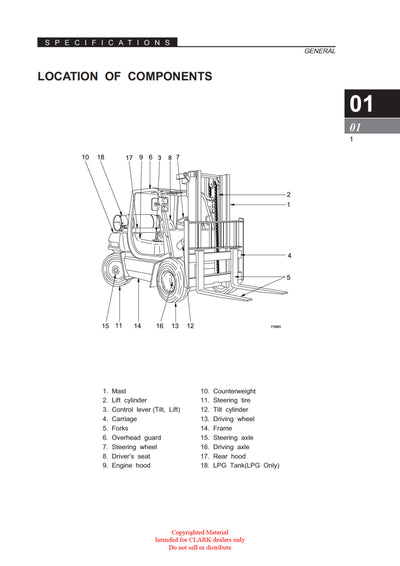 Clark CMP 40-50 (SM-704) Forklift Service Repair Manual - PDF Download