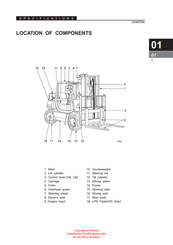 Clark CMP 40-50 (SM-704) Forklift Service Repair Manual - PDF Download