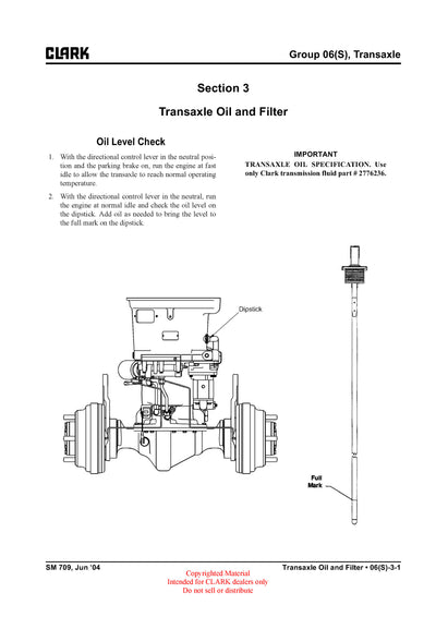 Clark C15-35 (SM-709) Forklift Service Repair Manual - PDF Download