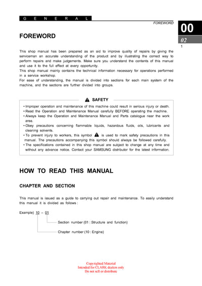Clark SM-712 CMP 40-50 Forklift Service Repair Manual - PDF Download