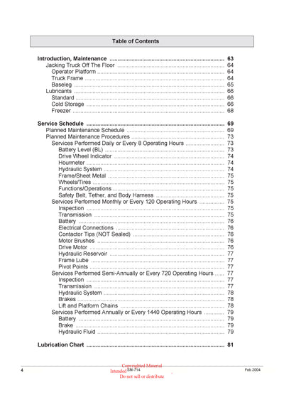 Clark SM-714 OPX15X Forklift Service Repair Manual - PDF Download