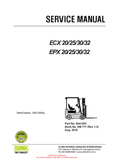 Clark SM-717 Forklift Service Repair Manual - PDF Download