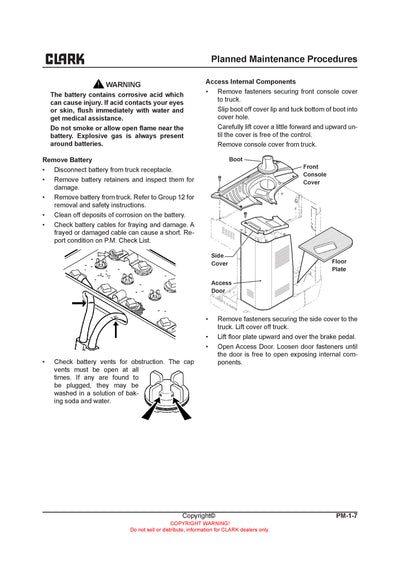 Clark SM-731 Forklift Service Repair Manual - PDF Download