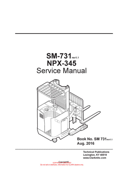 Clark SM-731 Forklift Service Repair Manual - PDF Download