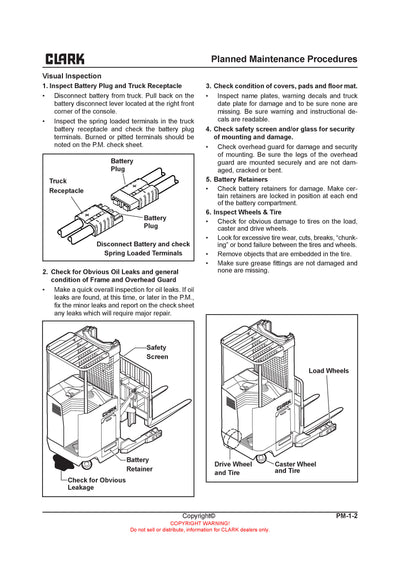 Clark SM-731 Forklift Service Repair Manual - PDF Download