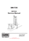 Clark SM-735 Forklift Service Repair Manual - PDF Download