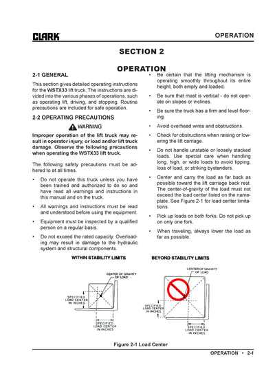Clark SM-743 Forklift Service Repair Manual - PDF Download