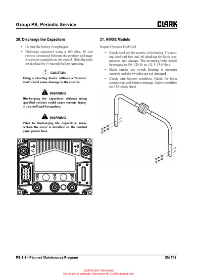 Clark SM-748 Forklift Service Repair Manual - PDF Download