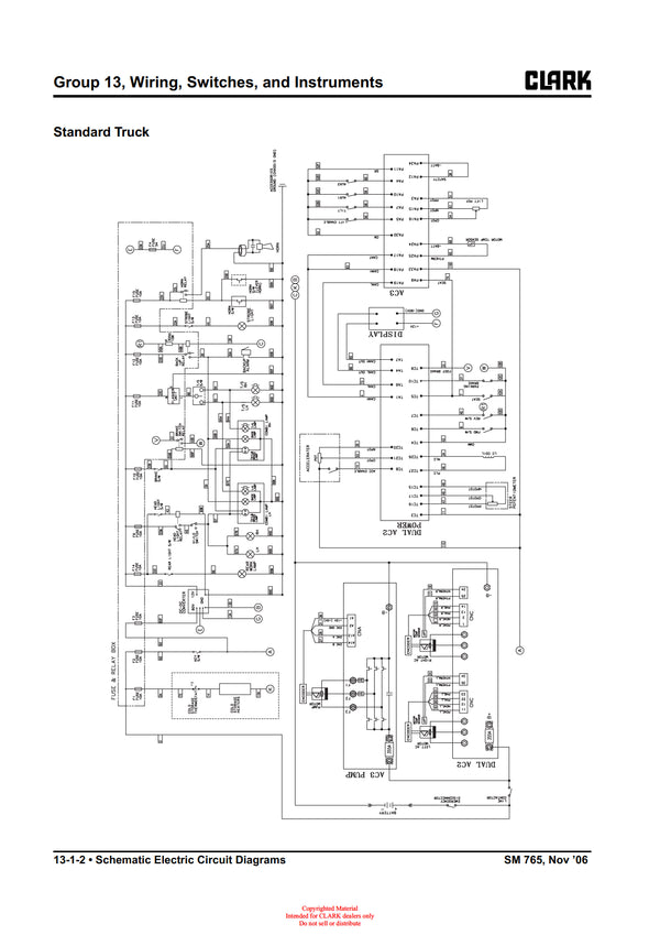 Clark GEX 20-30 (SM-765) Forklift Service Repair Manual - PDF Download