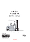 Clark GEX 20-30 (SM-765) Forklift Service Repair Manual - PDF Download