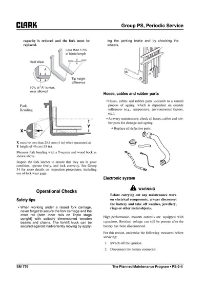 Clark SM-776 Forklift Service Repair Manual - PDF Download