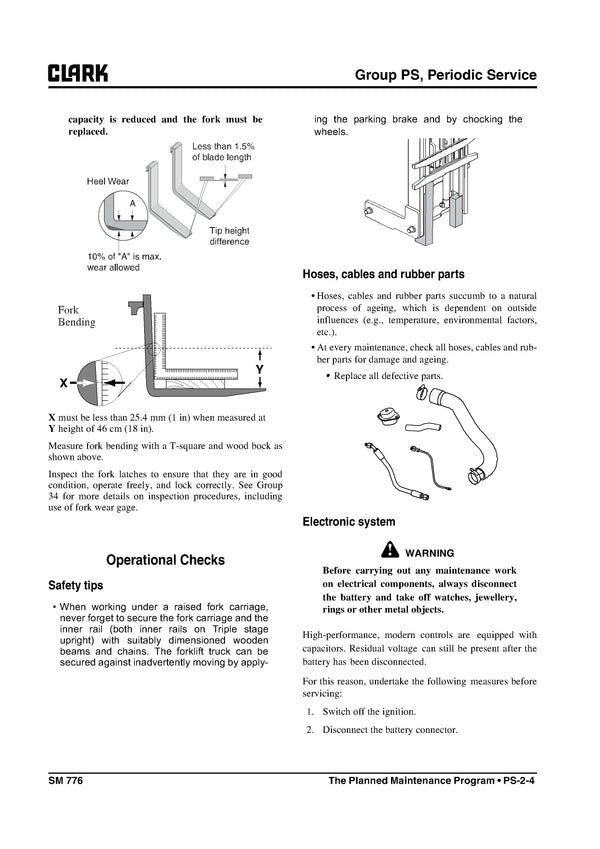Clark SM-776 Forklift Service Repair Manual - PDF Download