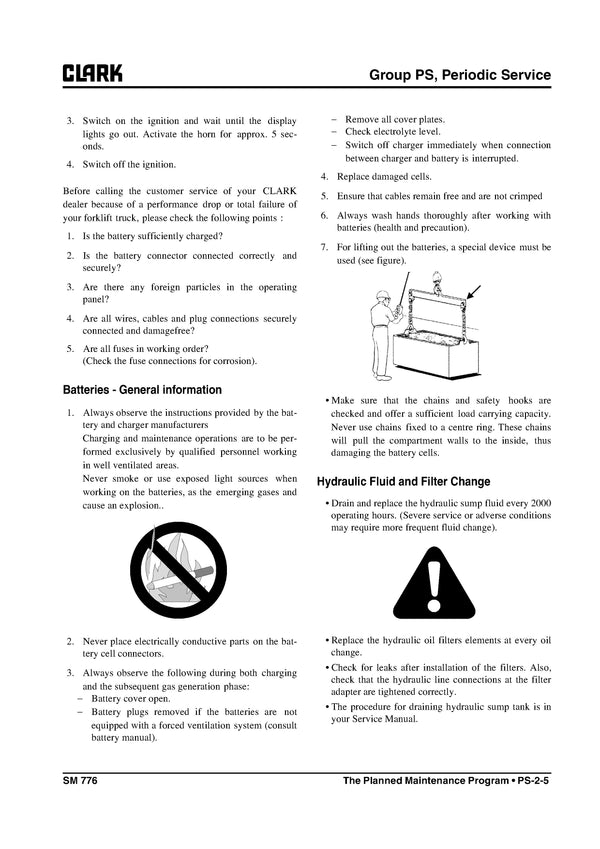Clark SM-776 Forklift Service Repair Manual - PDF Download