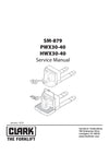 Clark SM-879 Forklift Service Repair Manual - PDF Download