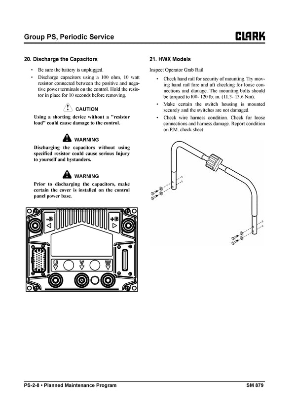 Clark SM-879 Forklift Service Repair Manual - PDF Download