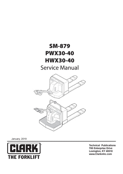 Clark SM-879 Forklift Service Repair Manual - PDF Download