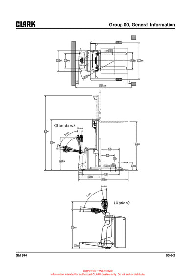 Clark SSX 12/16/18 (SM-994) Straddle Stacker Service Repair Manual - PDF Download
