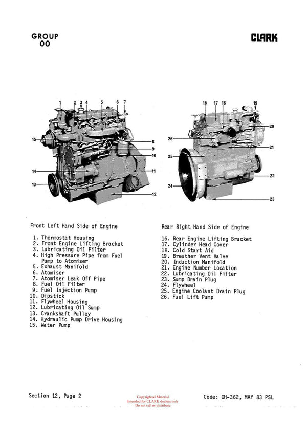 Clark Safe Maintenance (OH-362) Forklift Overhaul Manual - PDF Download