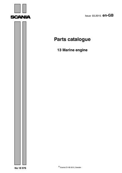 Scania DI13 Marine Engine Parts Manual