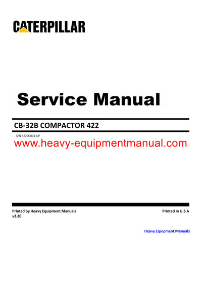 DOWNLOAD CATERPILLAR CB-32B COMPACTOR SERVICE REPAIR MANUAL 422