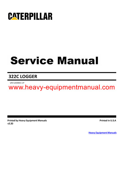 DOWNLOAD CATERPILLAR 322C LOGGER SERVICE REPAIR MANUAL SLX