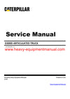 Download Caterpillar D300D ARTICULATED TRUCK Service Repair Manual 5MG