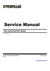 Download Caterpillar Cat 725C ARTICULATED TRUCK Service Repair Manual TFB00001 & UP