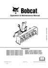 Bobcat Snow blower (6902052) Operation And Maintenance Manual - PDF Download