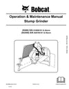 Bobcat SG60 Stump Grinder Teeth (233000101 & above) Operation & Maintenance Manual