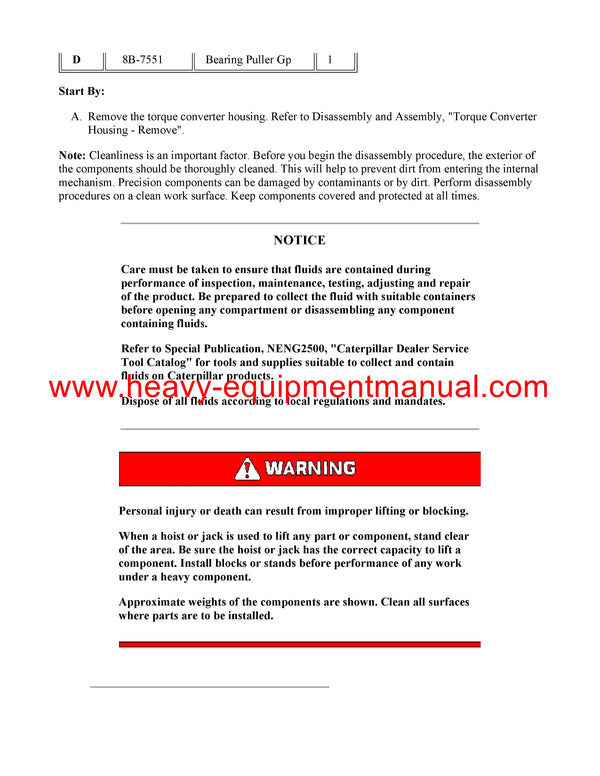 DOWNLOAD CATERPILLAR TH35-E81 PETROLEUM TRANSMISSION SERVICE REPAIR MANUAL PZT