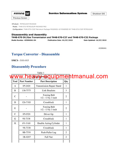 DOWNLOAD CATERPILLAR TH48-E70 PETROLEUM PACKAGE SERVICE REPAIR MANUAL PKG