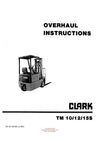 Clark TM10 12 15S (OH-500) Forklift Overhaul Manual - PDF Download