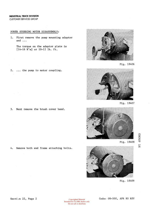 Clark TM10 12 15S (OH-500) Forklift Overhaul Manual - PDF Download