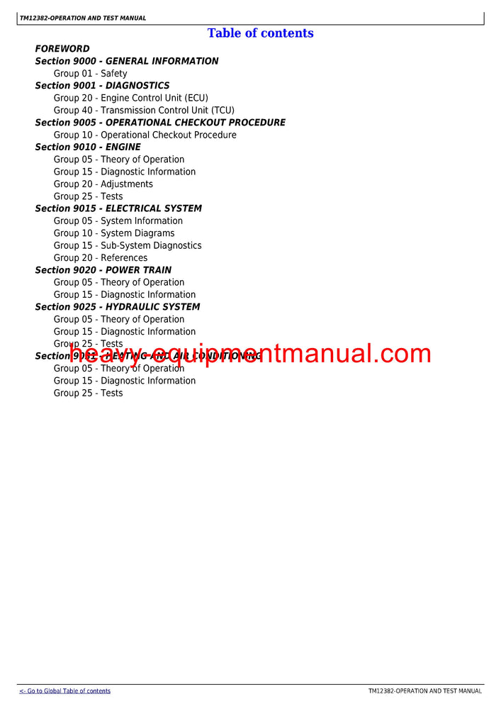 Download John Deere 703JH 753JH 759JH (SN: C220453) Track Harvester Operation & Test Service Manual TM12382