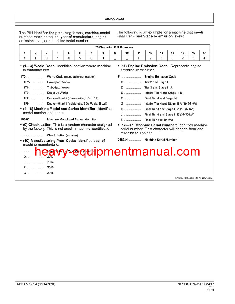  PDF John Deere 1050K Crawler Dozer Service Technical Manual TM13097X19