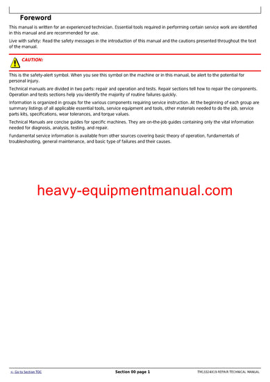  John Deere 26G Compact Excavator Technical Service Repair Manual TM13324X19