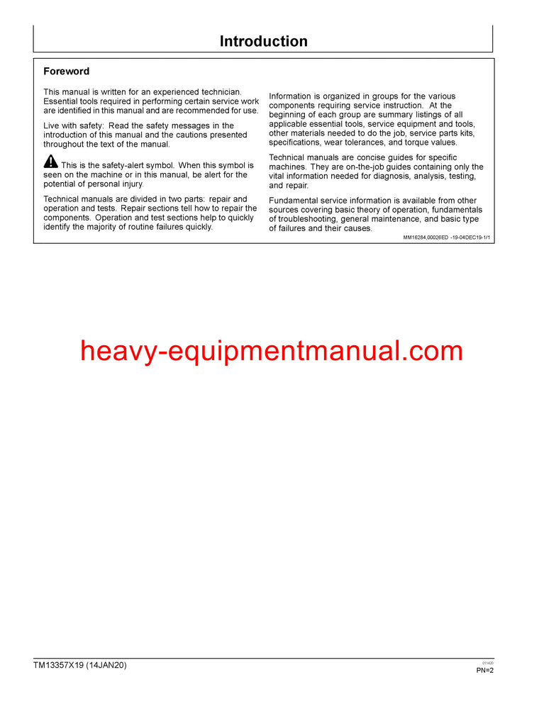 John Deere 550K, 650K Crawler Dozer Technical Service Repair Manual TM13357X19