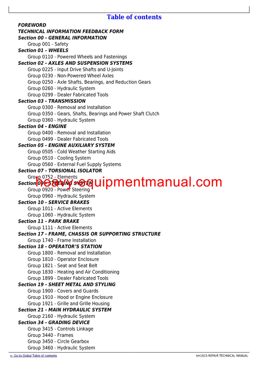 Download John Deere 670C, 670CH, 672CH, 770C, 770CH, 772CH Motor Grader Service Technical Manual tm1915