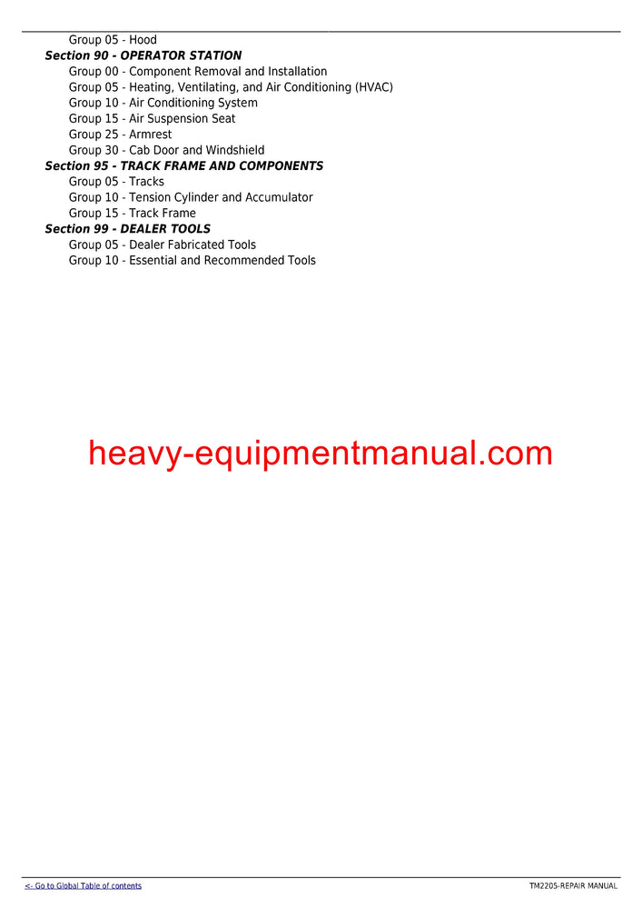 John Deere 8230T, 8330T and 8430T Tracks Tractors Service Repair Manual TM2205