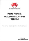 Massey Ferguson TRAILER SANTAL VT 10 BE 1903.839.4 Parts Manual - Download PDF