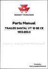 Massey Ferguson TRAILER SANTAL VT 10 BE CE 1903.850.5 Parts Manual - Download PDF