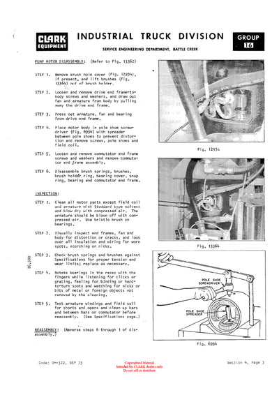 Clark TW 20 40 (OH-334) Forklift Overhaul Manual - PDF Download